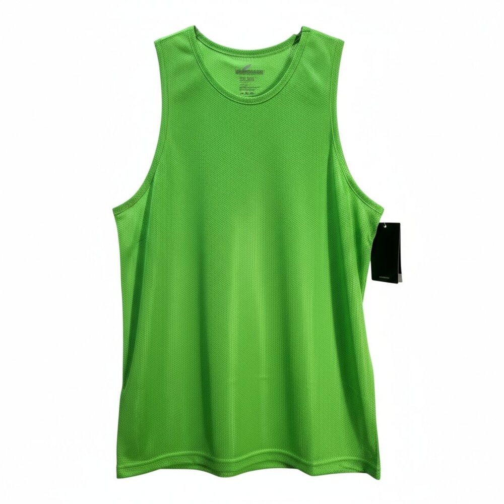NWT Champro Youth Neon Green Performance Mesh Sleeveless Athletic Top | XL